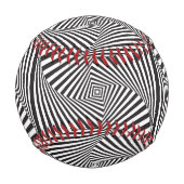 美しい白黒の渦巻き状の視覚 野球ボール (裏面)