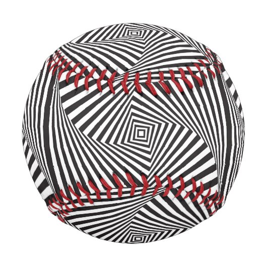 美しい白黒の渦巻き状の視覚 野球ボール (裏面)