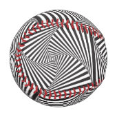 美しい白黒の渦巻き状の視覚 野球ボール (正面左)