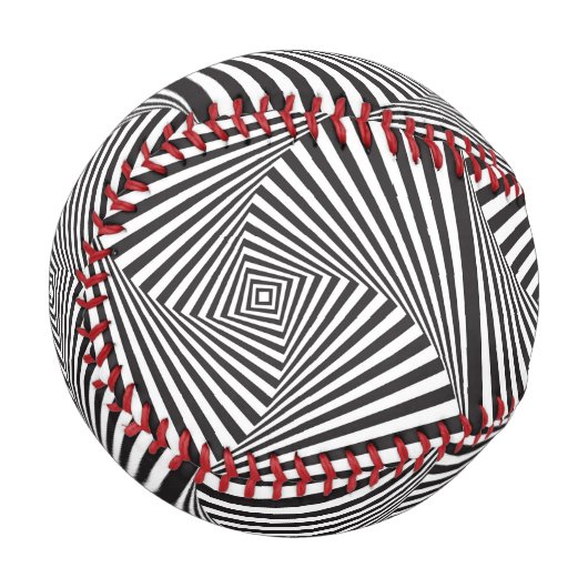 美しい白黒の渦巻き状の視覚 野球ボール (正面左)