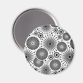 美しい白黒の磁石 マグネット (正面/裏面)