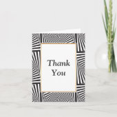 美しい白黒の螺線形の目の錯覚 サンキューカード (正面)