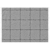 美しい白黒の螺線形の目の錯覚 テーブルクロス (正面(横))