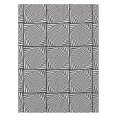 美しい白黒の螺線形の目の錯覚 テーブルクロス (正面)