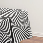 美しい白黒の螺線形の目の錯覚 テーブルクロス (インサイチュ)