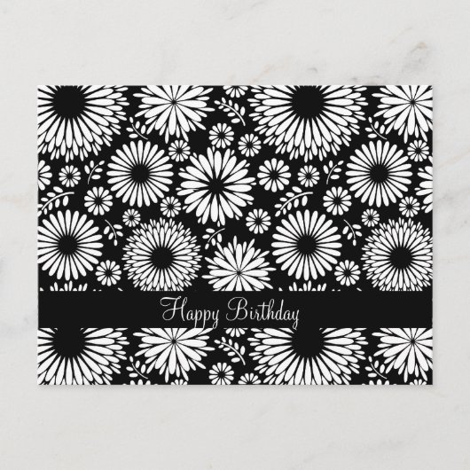 美しい白黒はがき ポストカード (正面)