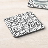 美しい白黒コルクのコースター コースター (左側)