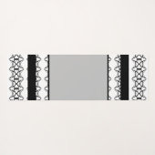 美しい白黒パターン ヨガマット (裏面(横))