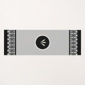 美しい白黒パターン ヨガマット (正面(横))