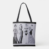 美しい白黒ファッションのトートバック トートバッグ (裏面)