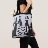 美しい白黒ファッションのトートバック トートバッグ (クローズアップ)