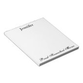 美しい白黒ホームスクー誇りを持ったルママ ノートパッド (アングル)