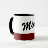 美しい白黒レッドマイニングマグ マグカップ (正面左)