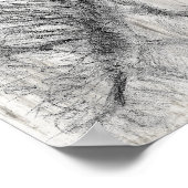 美しい白黒馬のスケッチのポスター ポスター (角)