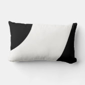 美しい白黒 ランバークッション (裏面)