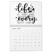 美しい皮肉 カレンダー (1月 2027)