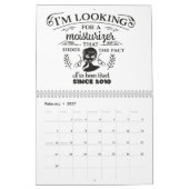 美しい皮肉 カレンダー (2月 2027)