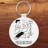 美しい皮膚深い。漫画おもしろい キーホルダー (正面)