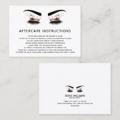 美しい目と金ゴールド冠の長いラッシュアフターケア 紹介カード (正面/裏面)