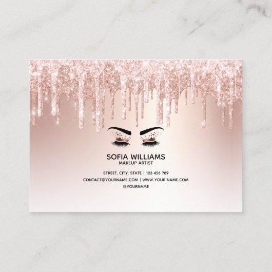 美しい目と金ゴールド冠の長いラッシュアフターケア 紹介カード (裏面)