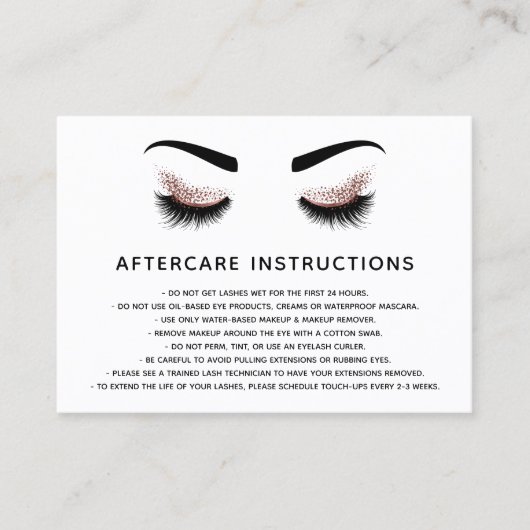 美しい目のバラ金ゴールドグリッター後介護 紹介カード (正面)