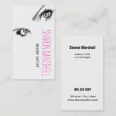 美しい目のメーキャップアーティストの美容院のスパ 名刺 (正面/裏面)