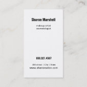 美しい目のメーキャップアーティストの美容院のスパ 名刺 (裏面)