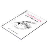 美しい目の長い点滅Lash Extension ノートブック (左側)