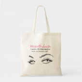 美しい目の長い鞭の鞭延長 トートバッグ (正面)