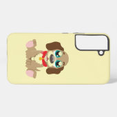 美しい目をした可愛い子犬 SAMSUNG GALAXYケース (裏面横)