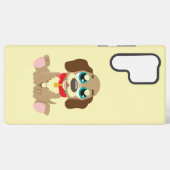 美しい目をした可愛い子犬 SAMSUNG GALAXYケース (裏面横)