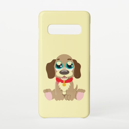 美しい目をした可愛い子犬 SAMSUNG GALAXYケース (裏面)
