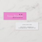 美しい目ピンクのラッシュと眉 スキニー名刺 (正面/裏面)