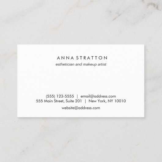 美しい目ピンクのラッシュと眉 名刺 (裏面)