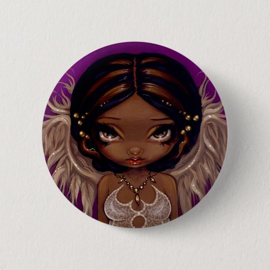 美しい目ボタン 缶バッジ (正面)