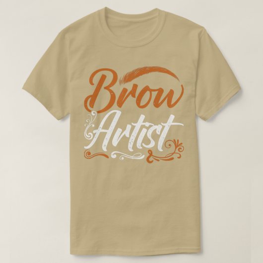 美しい眉毛メイクアップアーティスト美容師眉A Tシャツ (デザイン正面)