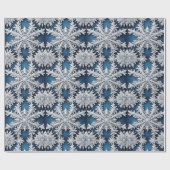 美しい真冬の季節のスノーフレーク・クリスマス ラッピングペーパー (フラット)