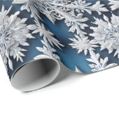 美しい真冬の季節のスノーフレーク・クリスマス ラッピングペーパー (ロールコーナー)