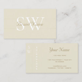 美しい真珠と白とモノグラム品質 名刺