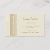 美しい真珠と白とモノグラム品質 名刺 (裏面)