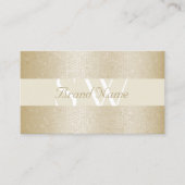 美しい真珠と白とモノグラム品質 名刺 (正面)