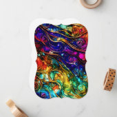 美しい真珠光沢の大理石背景 ノートカード (正面/裏面インサイチュ)