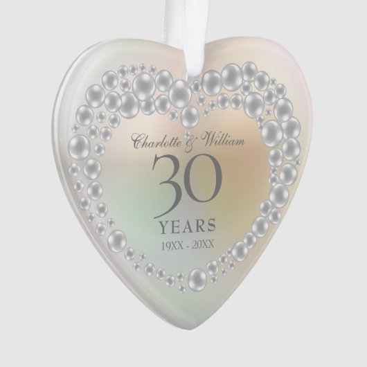 美しい真珠30周年記念 オーナメント (正面)