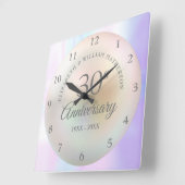 美しい真珠30周年記念 スクエア壁時計 (傾斜)