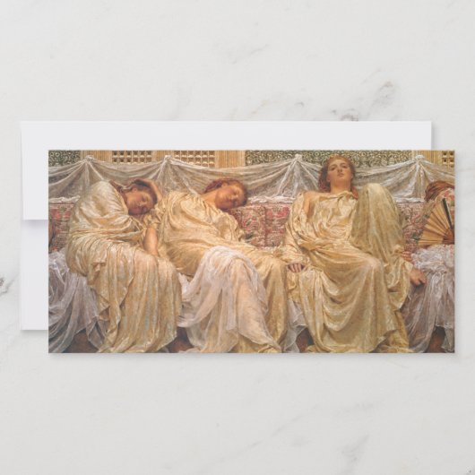 美しい眠い女性(ドリーマー) (ヴィンテージアート) カード (正面)