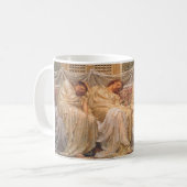 美しい眠い女性(ドリーマー) (ヴィンテージアート) コーヒーマグカップ (正面左)