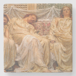 美しい眠い女性（ドリーマー） (ヴィンテージアート) ストーンコースター