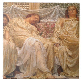 美しい眠い女性（ドリーマー） (ヴィンテージアート) タイル