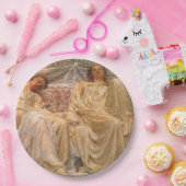 美しい眠い女性(ドリーマー) (ヴィンテージアート) ペーパープレート (パーティー)