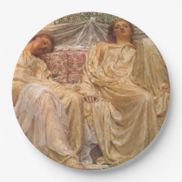 美しい眠い女性（ドリーマー） (ヴィンテージアート) ペーパープレート